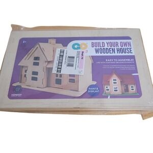 Lot of‎ 6 Build Your Own Wooden House Craft Kits Paint & Assemble Kids DIY